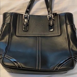 Black leather authentic Coach handbag